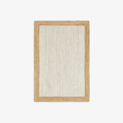 John Lewis John Lewis & Partners Jute Framed Rug, Ivory, L180 x W120 cm