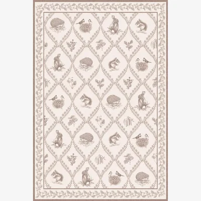 John Lewis Ruggable x Sanderson Squirrel & Hedgehog Flatwoven Rug, Multi