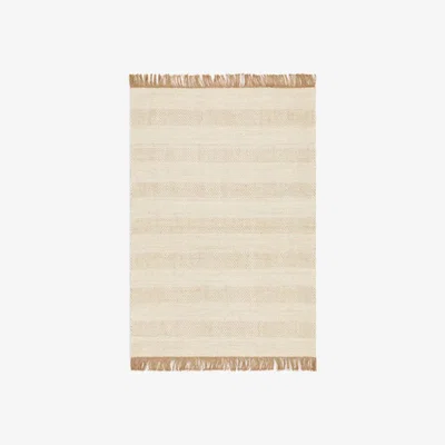 John Lewis John Lewis Kenzo Stripe Jute Rug, Neutral, L240 x W170 cm