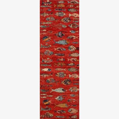 John Lewis Gooch Oriental Fish Runner Rug, Red, L243 x W80 cm