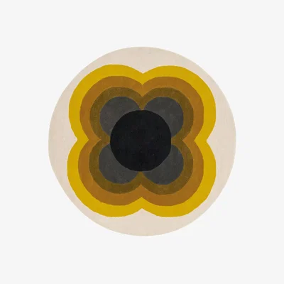 John Lewis Orla Kiely Striped Petal Round Rug, Dia. 150 cm