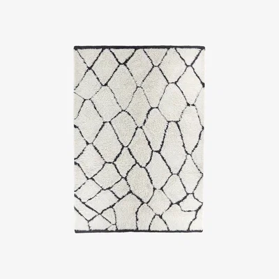 John Lewis MADE Marvin Wool Rug, White/Black