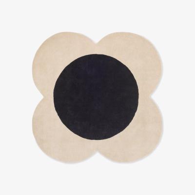 John Lewis Orla Kiely Flower Spot Rug, Black
