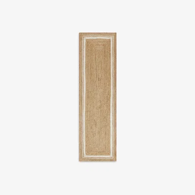 John Lewis John Lewis & Partners Jute Border Runner Rug, L240 x W70 cm
