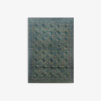John Lewis Gooch Luxury Hand Knotted Afghan Esari Rug, Blue