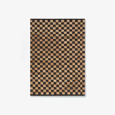 John Lewis John Lewis ANYDAY Checkerboard Pure Jute Rug, Cocoa