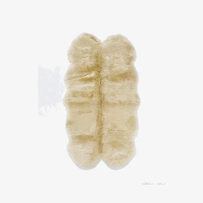 John Lewis John Lewis Quad Sheepskin Rug, Fawn