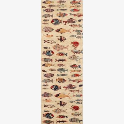 John Lewis Gooch Oriental Fish Runner Rug, Ivory, L252 x W82 cm