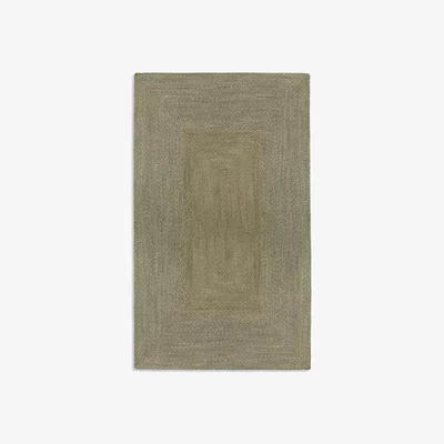 John Lewis John Lewis Braided PET Indoor/Outdoor Rug, Green, L180 x W120 cm