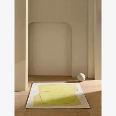 John Lewis MADE Kinney Abstract Wool Rug, Yellow/White