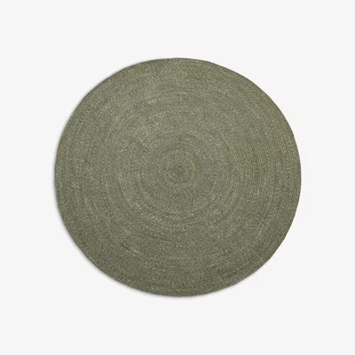 John Lewis John Lewis Braided PET Indoor & Outdoor Rug, Green, Dia. 200 cm
