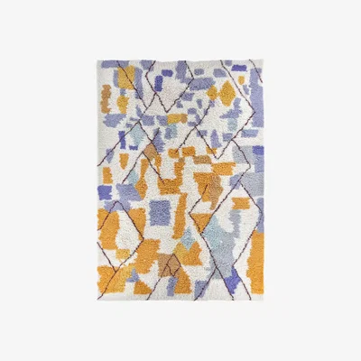 John Lewis MADE Simone Abstract Wool Rug, Purple/Orange
