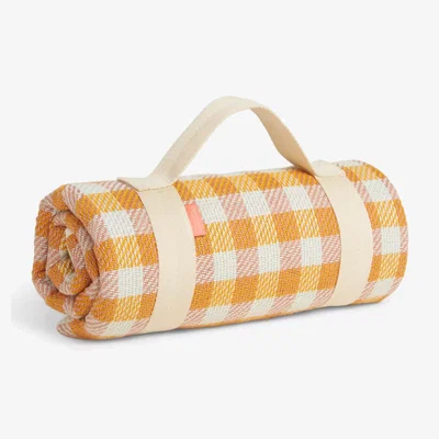 John Lewis John Lewis Classic Check Picnic Rug, Orange/Pink
