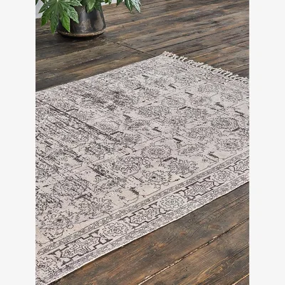 John Lewis Nkuku Iria Antique Print Rug, Cream, L240 x W150 cm