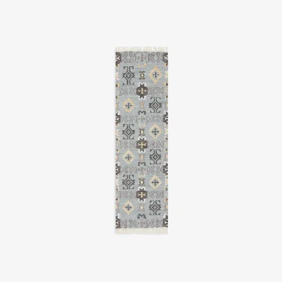 John Lewis John Lewis Bolton Aztec Indoor & Outdoor Runner, Blue/Grey, L240 x W70 cm
