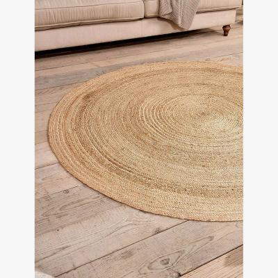 John Lewis Nkuku Braided Hemp Rug, Dia. 180 cm, Natural