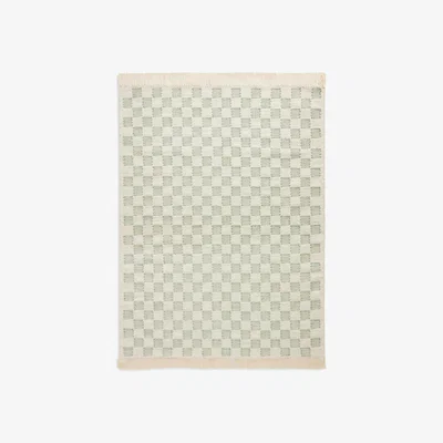 John Lewis John Lewis Checkerboard Cotton Rug, Mint Green