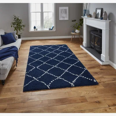 Knees Think Rugs Royal Nomadic 5413 Navy  -  120cm x 170cm Rug