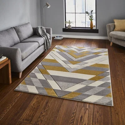 Knees Think Rugs Pembroke G2075 Beige/Yellow  -  80cm x 150 cm Rug