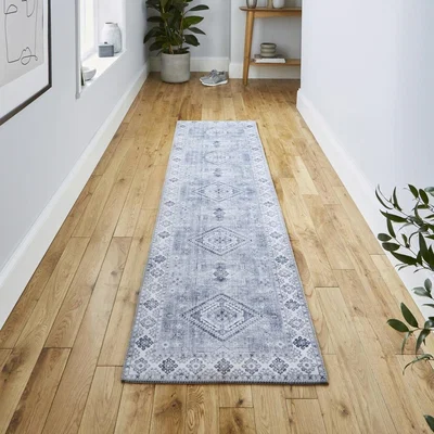 Knees Think Rugs Topaz G4705 Silver - 60 x 225 Rug