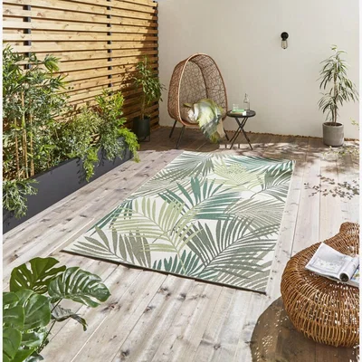 Knees Think Rugs Miami 19433 Green/Light Beige - 120 x 170 Rug