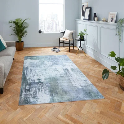 Knees Think Rugs Rio G5536 Grey/Green - 120 x 170 Rug