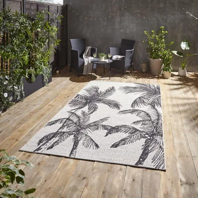 Knees Think Rugs Miami A444 Cream/Black  -  120cm x 170cm Rug