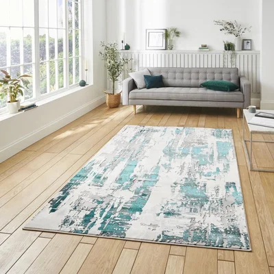 Knees Think Rugs Apollo GR579 Grey/Green  -  120cm x 170cm Rug