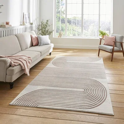 Knees Think Rugs Apollo 2683 Grey/Rose  -  120cm x 170cm Rug