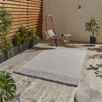 Knees Think Rugs Tweed 9743 Silver  -  120cm x 170cm Rug