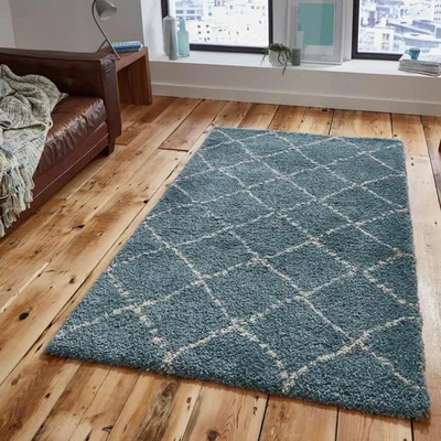 Knees Think Rugs Royal Nomadic 5413 Teal/Cream  -  120cm x 170cm Rug