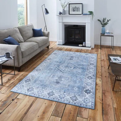 Knees Think Rugs Topaz G4705 Light Blue - 120 x 170 Rug