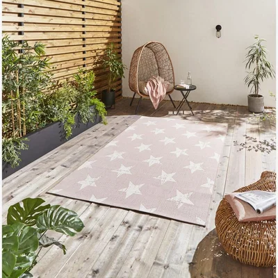 Knees Think Rugs Santa Monica 48648 Rose/Cream - 120 x 170 Rug