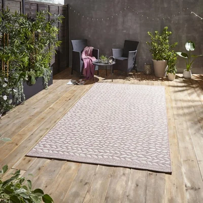 Knees Think Rugs Coast A055 Rose/Cream - 120 x 170 Rug