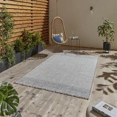 Knees Think Rugs Tweed 9743 Beige/Blue - 120 x 170 Rug