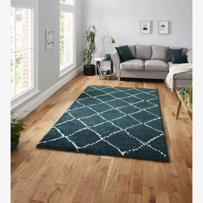Knees Think Rugs Royal Nomadic 5413 Dark Green  -  120cm x 170cm Rug