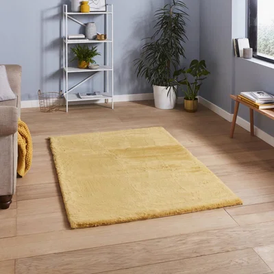 Knees Think Rugs Teddy Yellow - 060 x 120 Rug