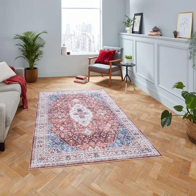 Knees Think Rugs Tabriz H1156 Red - 120 x 170 Rug
