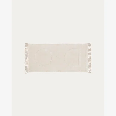 Kave Home Bernabela 100% cotton rug in beige 70 x 140 cm