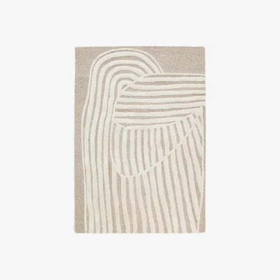 Kave Home Colire beige wool and viscose rug 160 x 230 cm