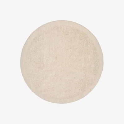 Kave Home Marely round, white, wool rug, Ø 200 cm