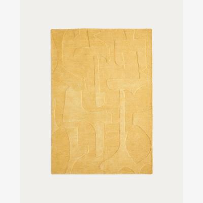 Kave Home Maie mustard mustard wool and viscose rug 160 x 230cm