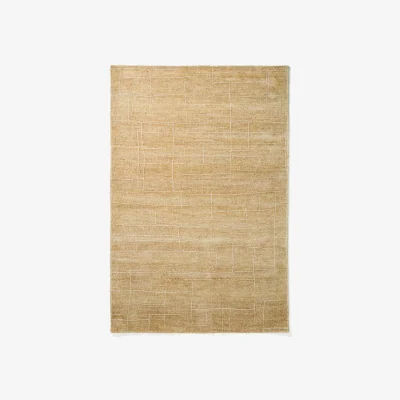 Kave Home Eloda mustard wool and viscose rug 160 x 230cm