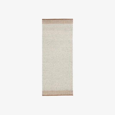 Kave Home Nifelia beige wool jacquard runner rug 200 x 80cm