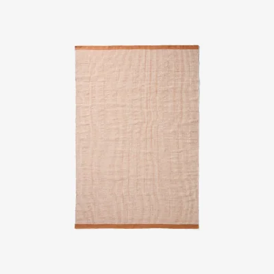 Kave Home Tinei orange striped 100% PET rug 200 x 300cm
