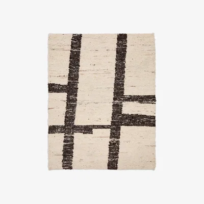 Kave Home Hadin black and white rug, 160 x 230 cm