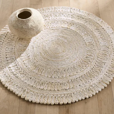 La Redoute Deepti Hand Woven 120cm Diameter Jute Rug
