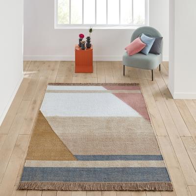 La Redoute Hantiel Graphic Fringed Flat-Woven Jute Rug