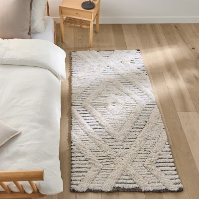 La Redoute Nilou Wool Cotton Bedside Rug