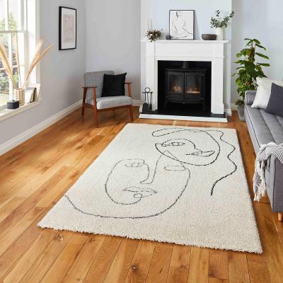 La Redoute Silhouette Face Berber Style Shaggy Rug